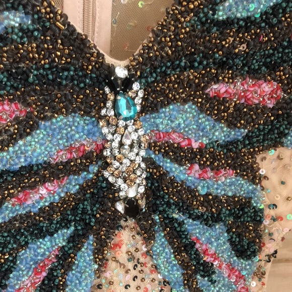FREE PEOPLE BEADED Butterfly Dress - Picture 6 of 11